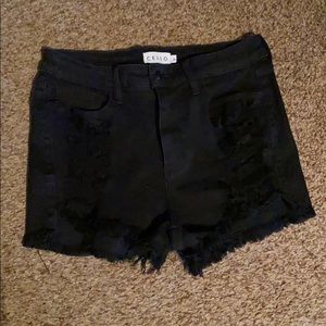 Black Cello Shorts